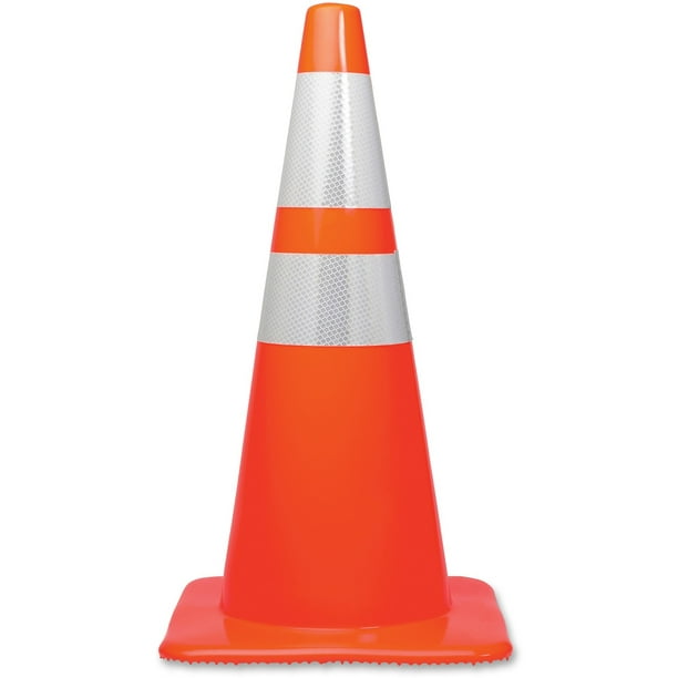 8x 28"PVC Traffic Safety Cones Durable w/Fluorescent Reflective Strip Recyclable